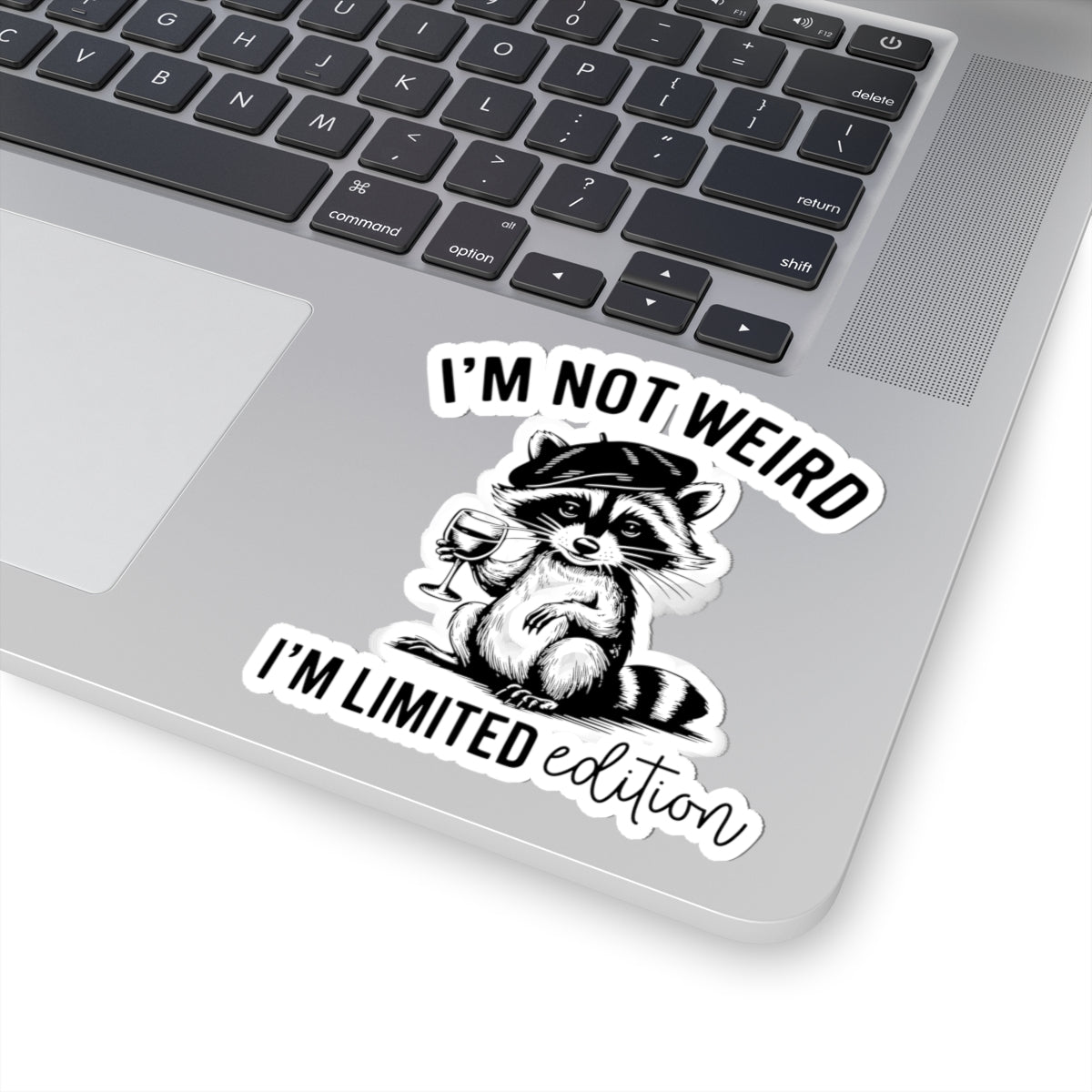 Limited Edition Raccoon Kiss-Cut Stickers - "I'm Not Weird"