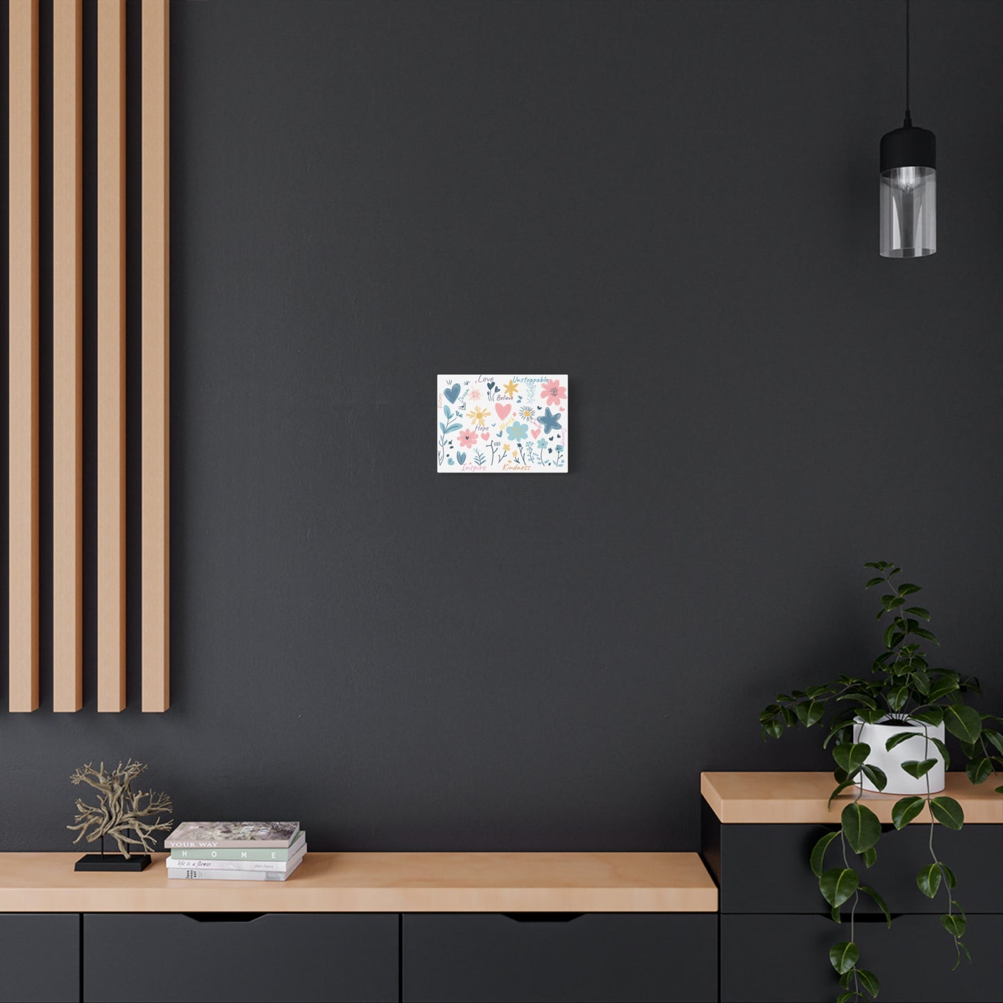 Motivational Floral Canvas Wall Art