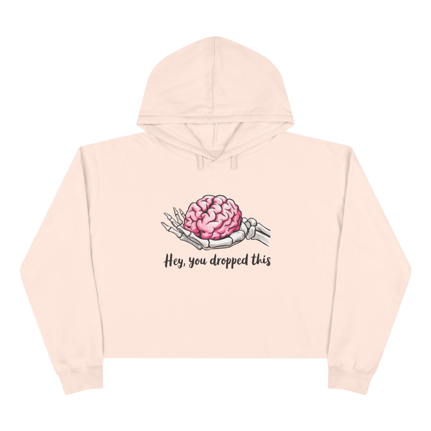Funny Skeleton Crop Hoodie