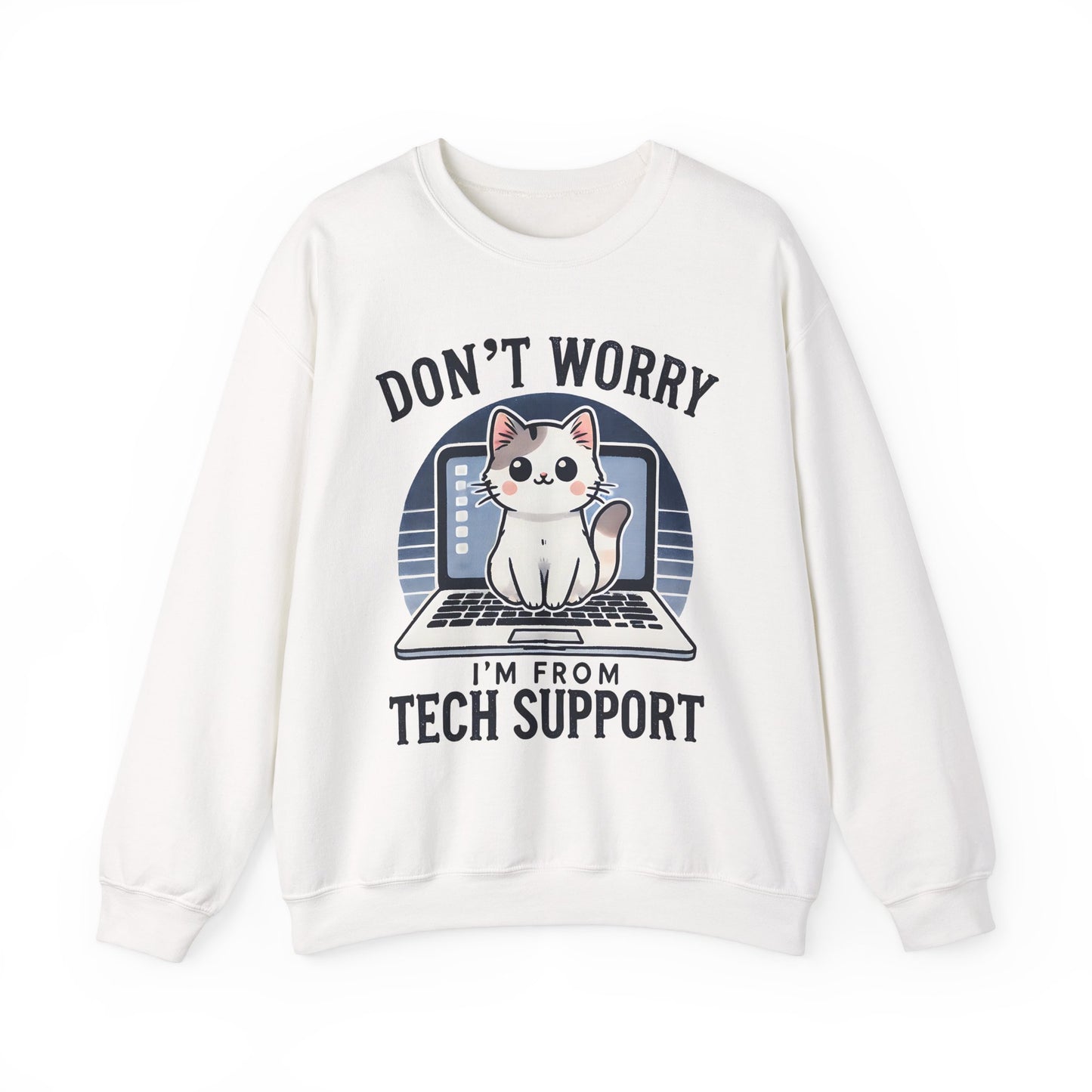 Cat Tech Support Crewneck Sweatshirt