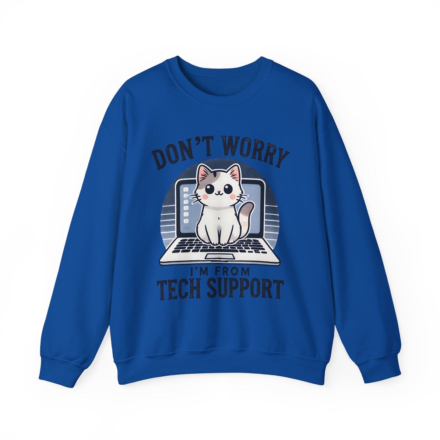 Cat Tech Support Crewneck Sweatshirt