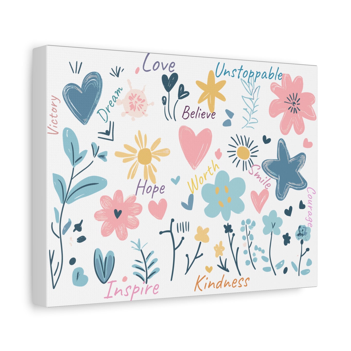 Motivational Floral Canvas Wall Art