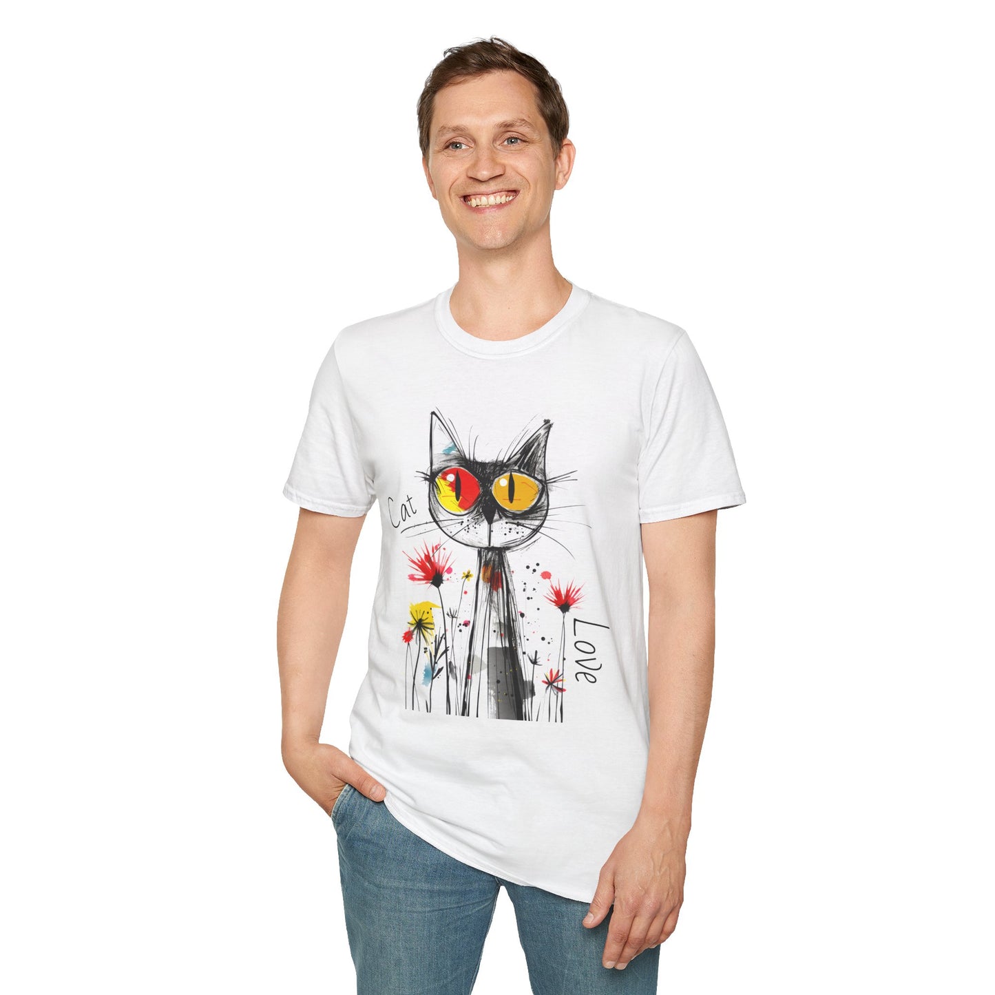 Cat Love Unisex Softstyle T-Shirt