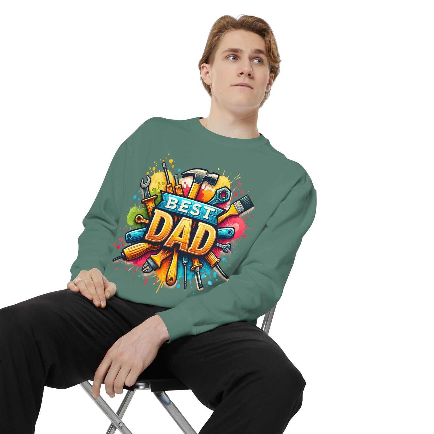 Best Dad Garment-Dyed Sweatshirt