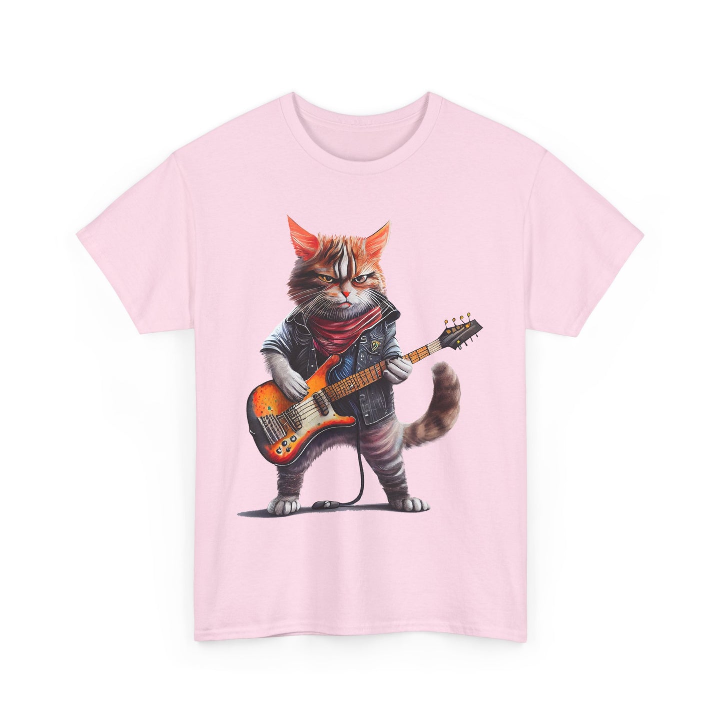 Rockstar Cat Unisex Heavy Cotton Tee