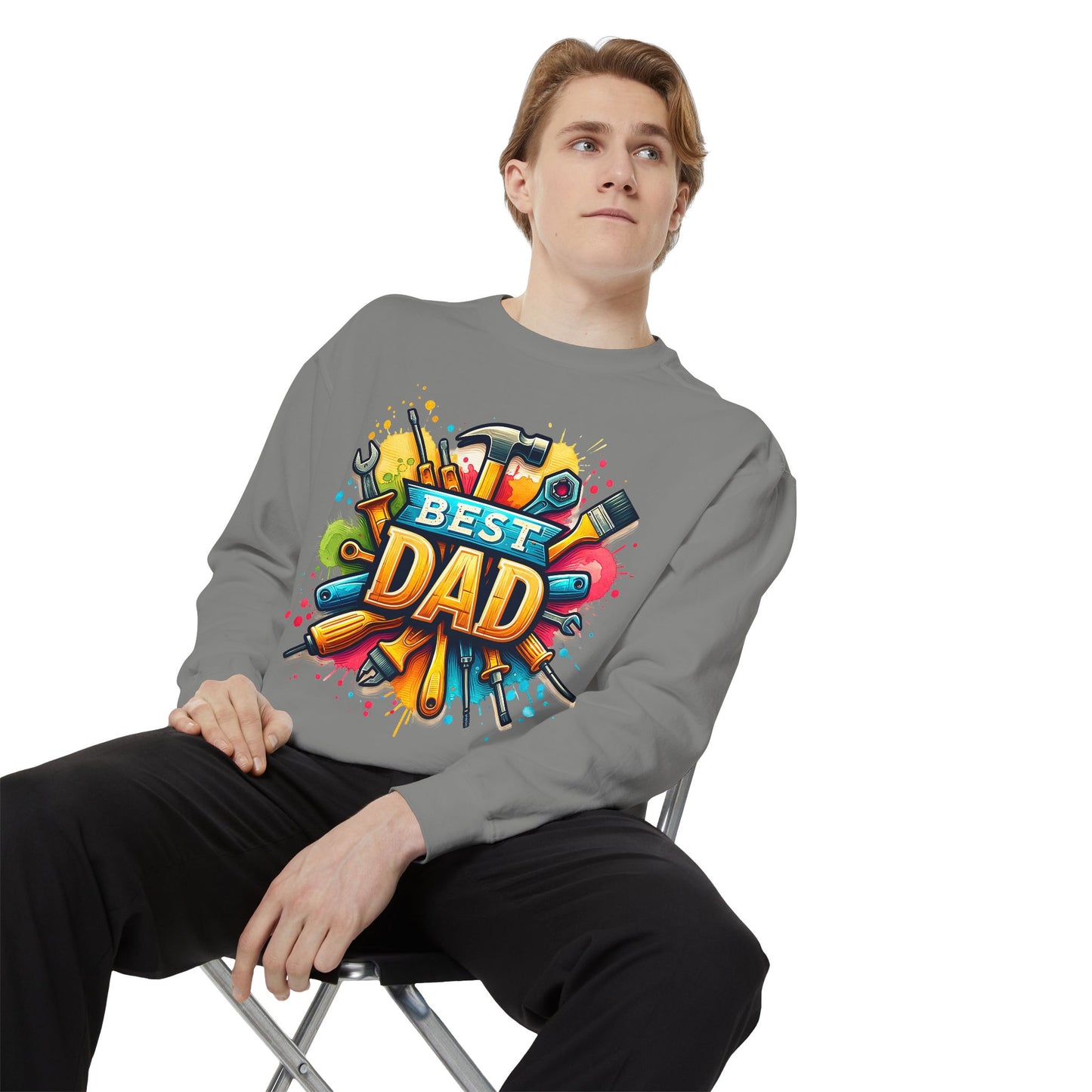 Best Dad Garment-Dyed Sweatshirt