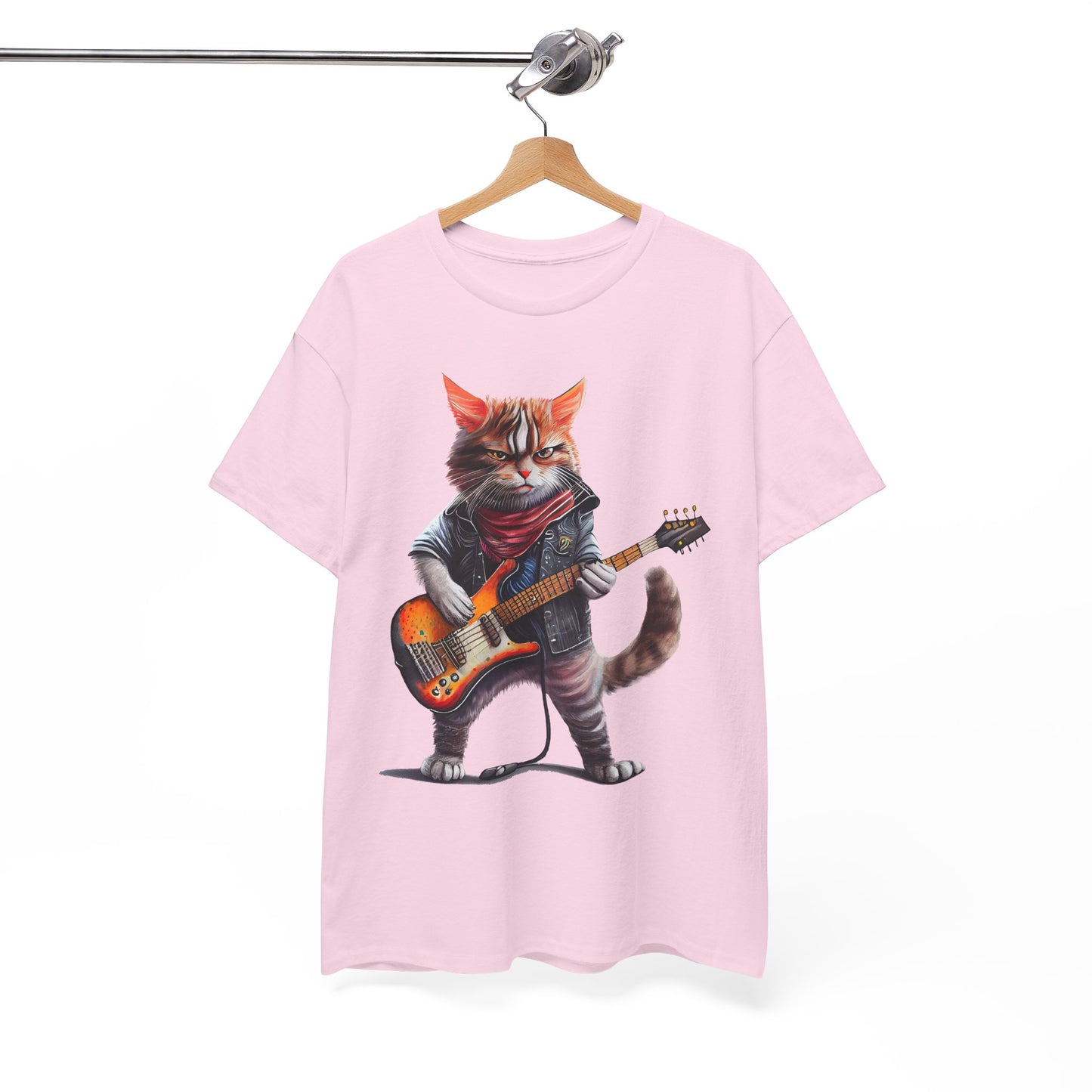 Rockstar Cat Unisex Heavy Cotton Tee