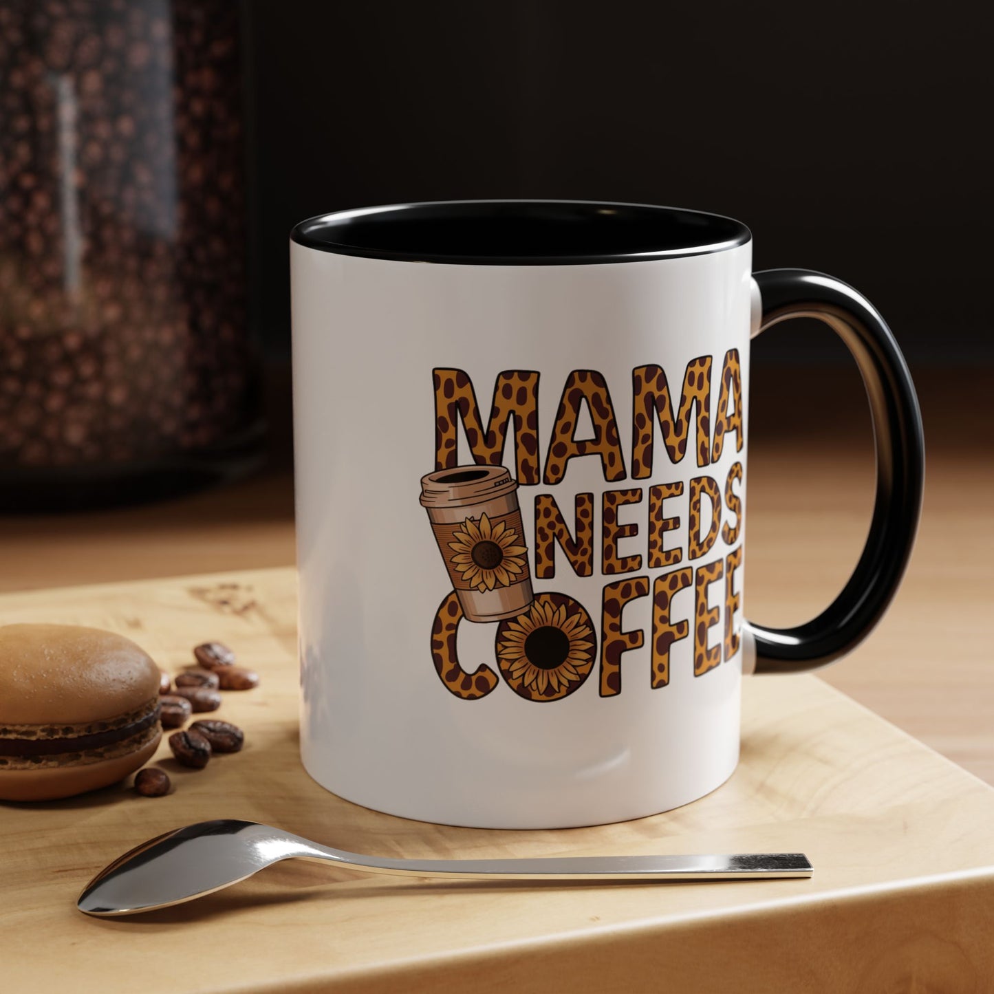 Mama Needs Coffee Accent Mug