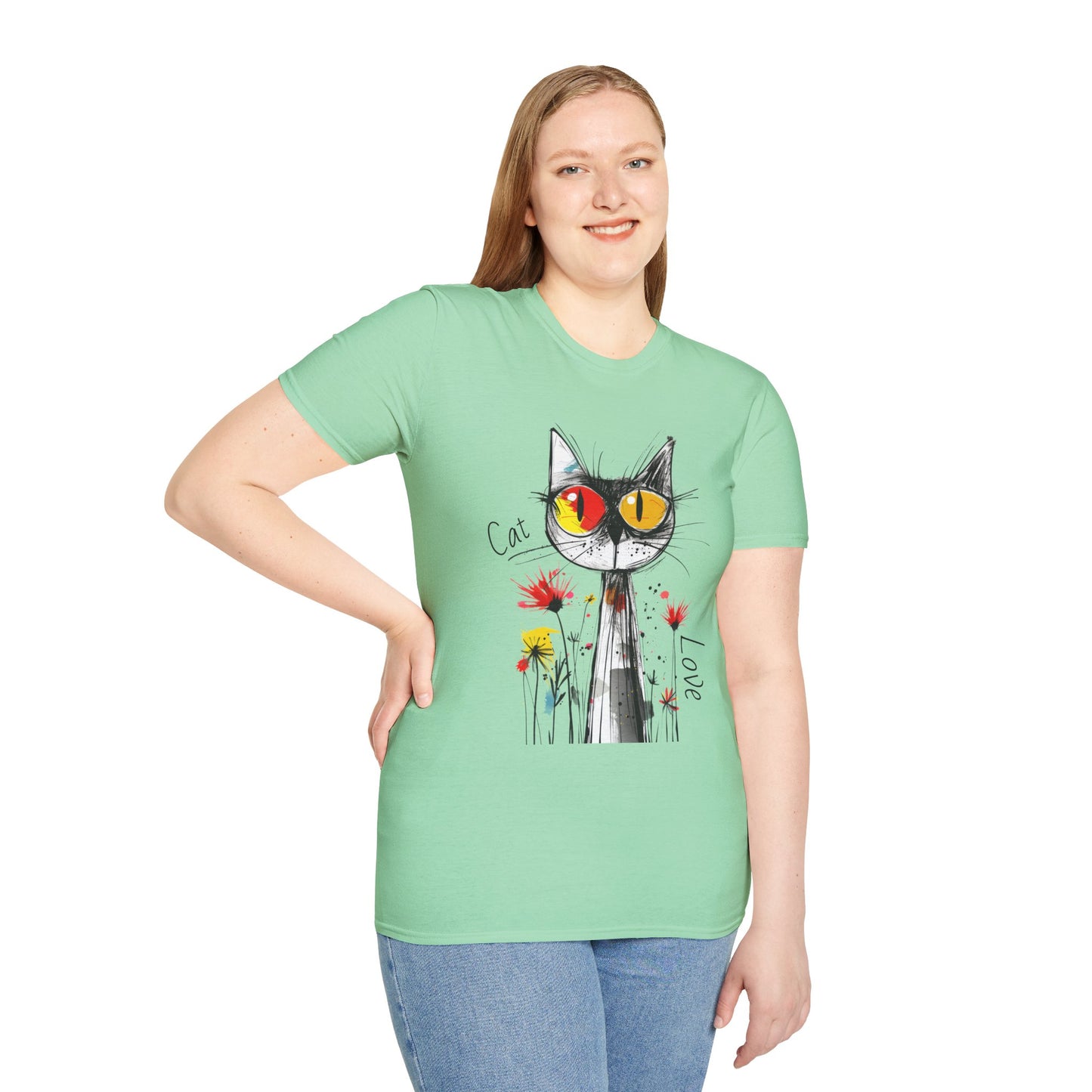 Cat Love Unisex Softstyle T-Shirt