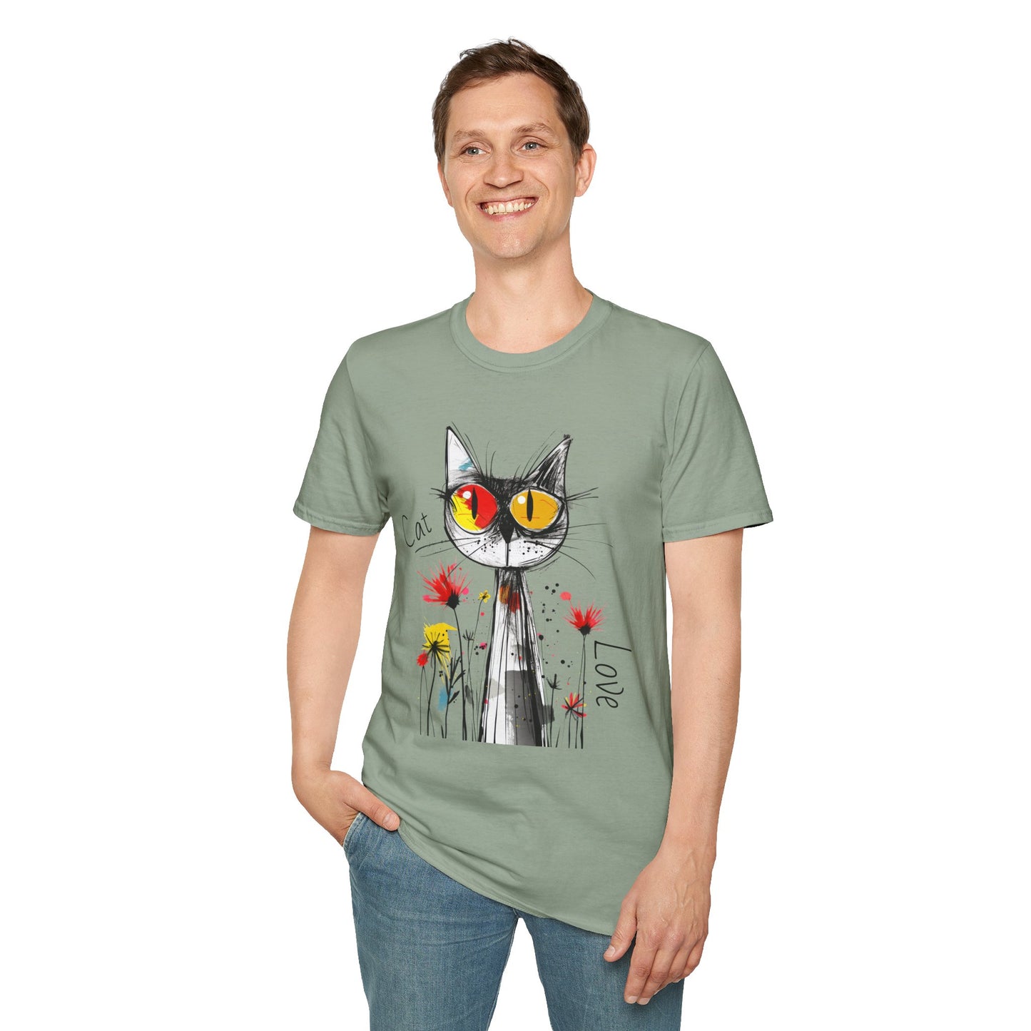 Cat Love Unisex Softstyle T-Shirt