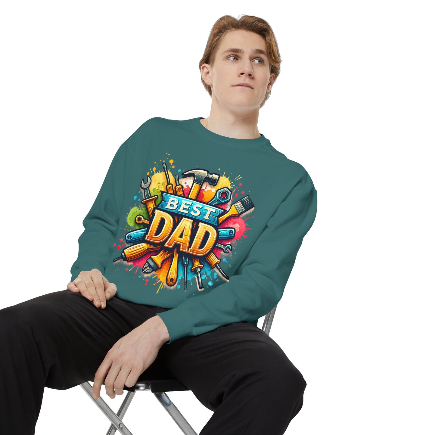 Best Dad Garment-Dyed Sweatshirt