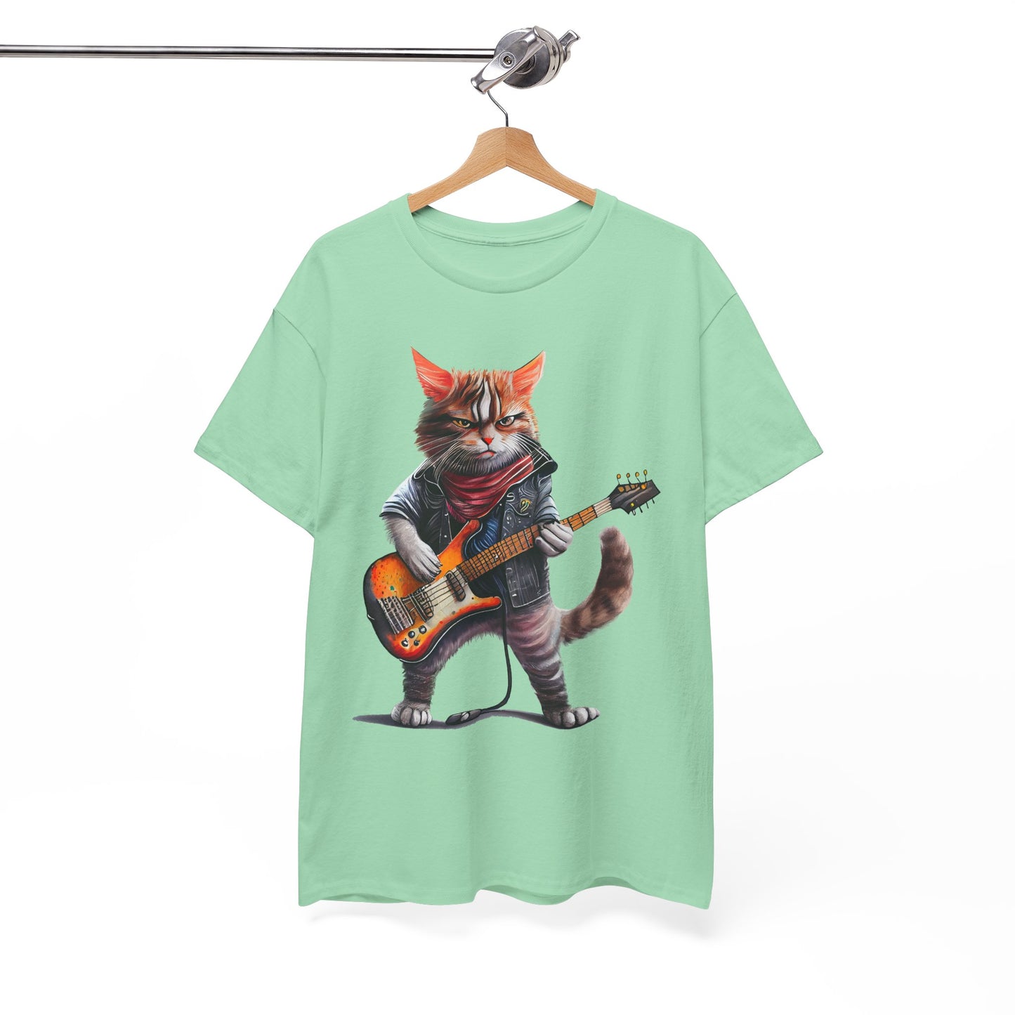 Rockstar Cat Unisex Heavy Cotton Tee