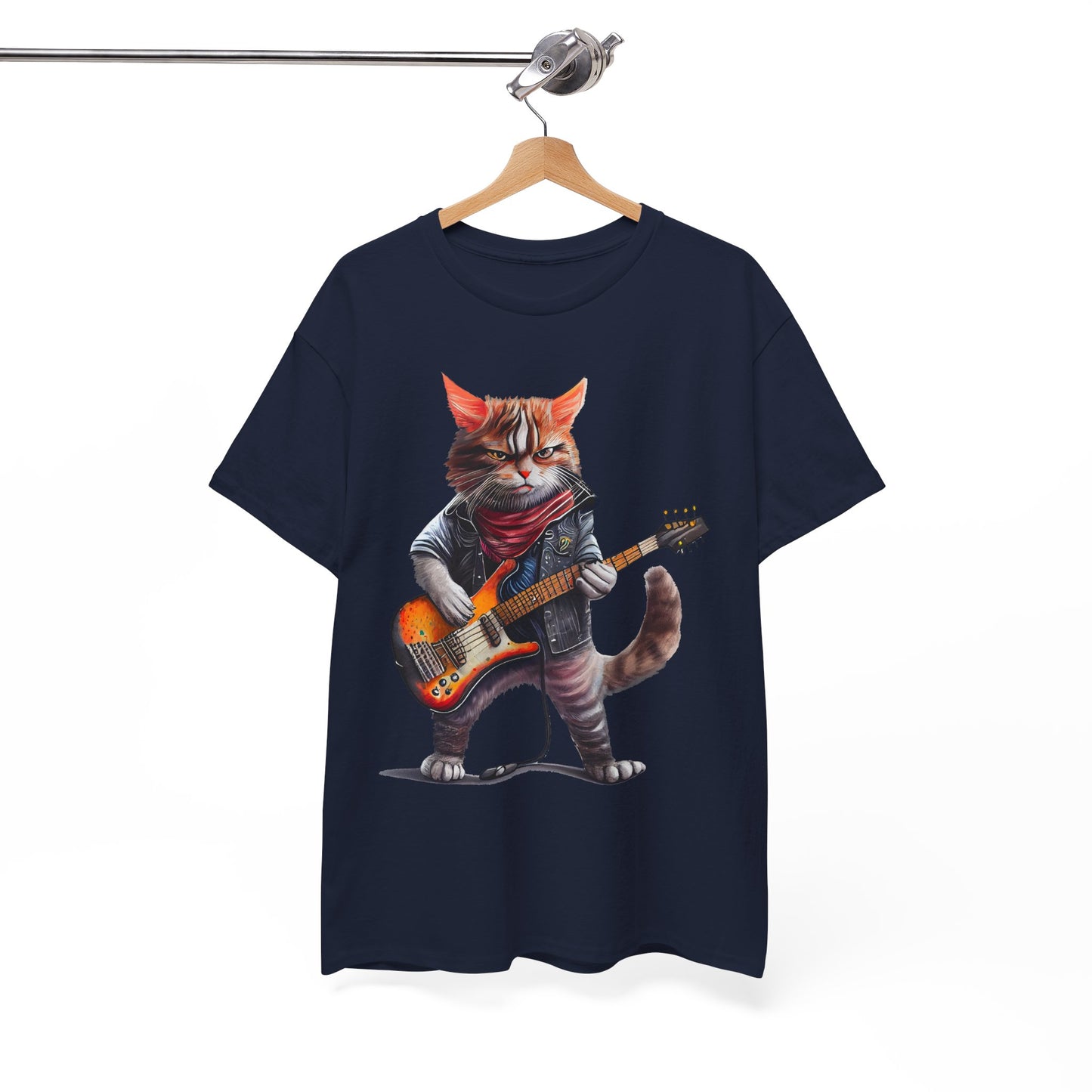 Rockstar Cat Unisex Heavy Cotton Tee