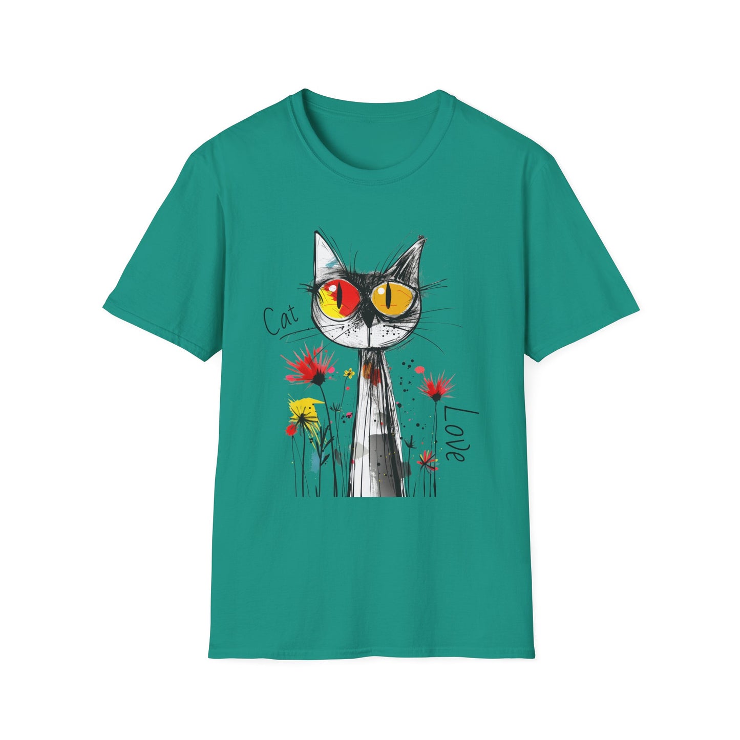 Cat Love Unisex Softstyle T-Shirt