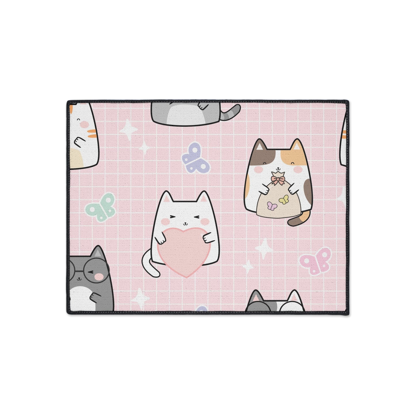 Cute Cat Pattern Heavy Duty Floor Mat