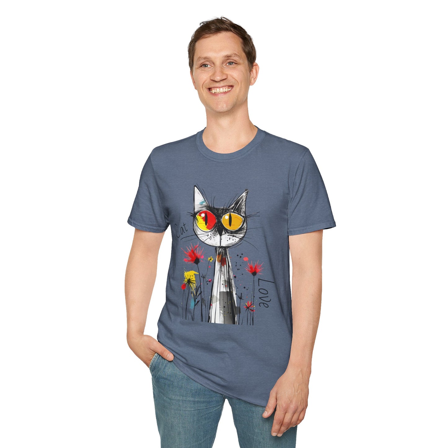Cat Love Unisex Softstyle T-Shirt