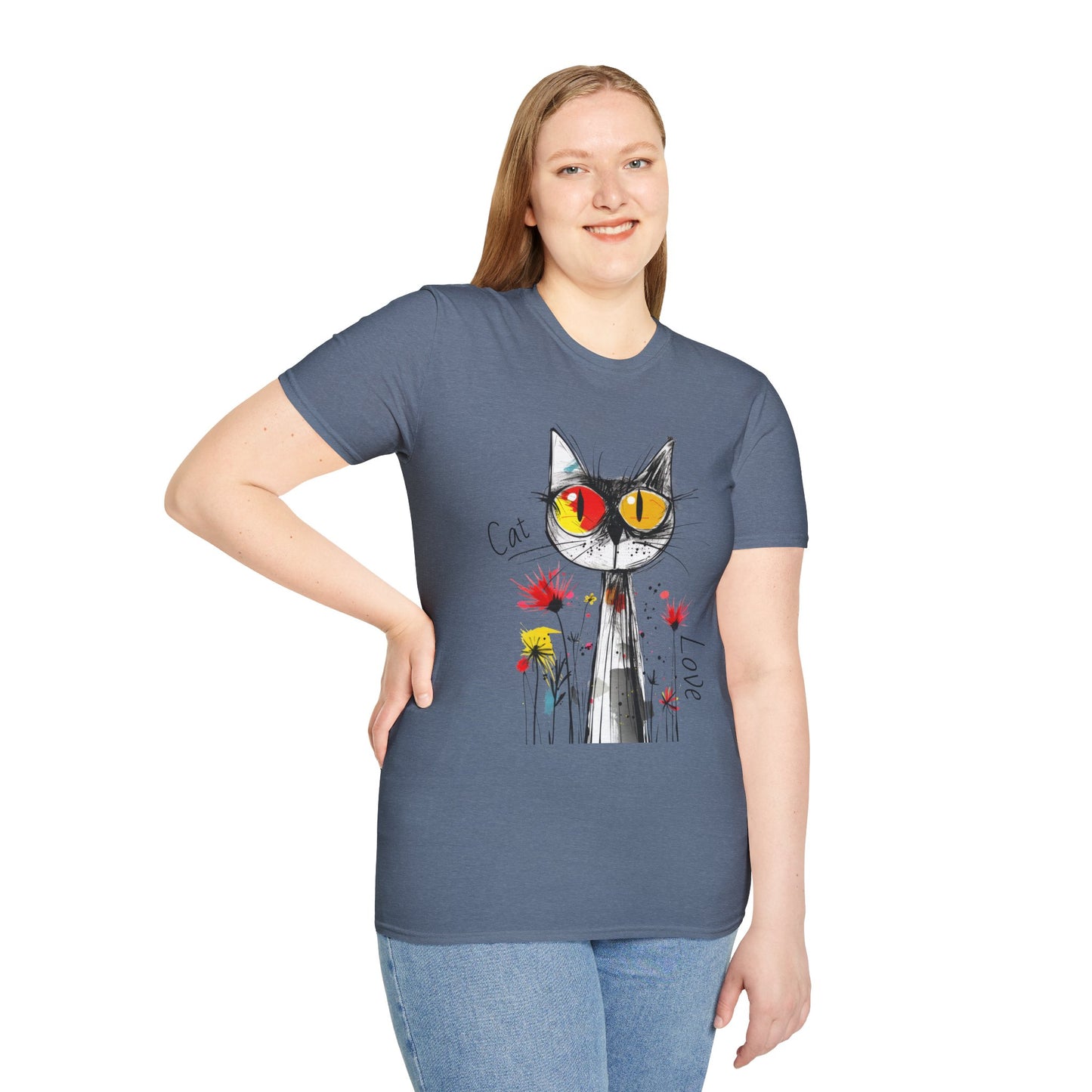 Cat Love Unisex Softstyle T-Shirt