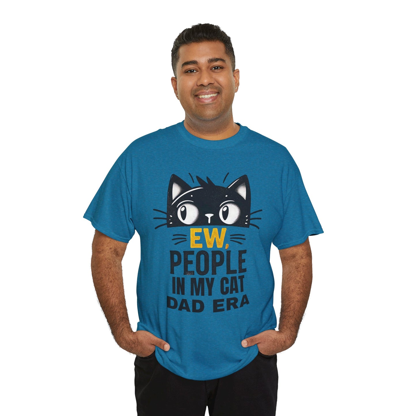 PEOPLE IN MY CAT DAD ERA Unisex Heavy Cotton Tee