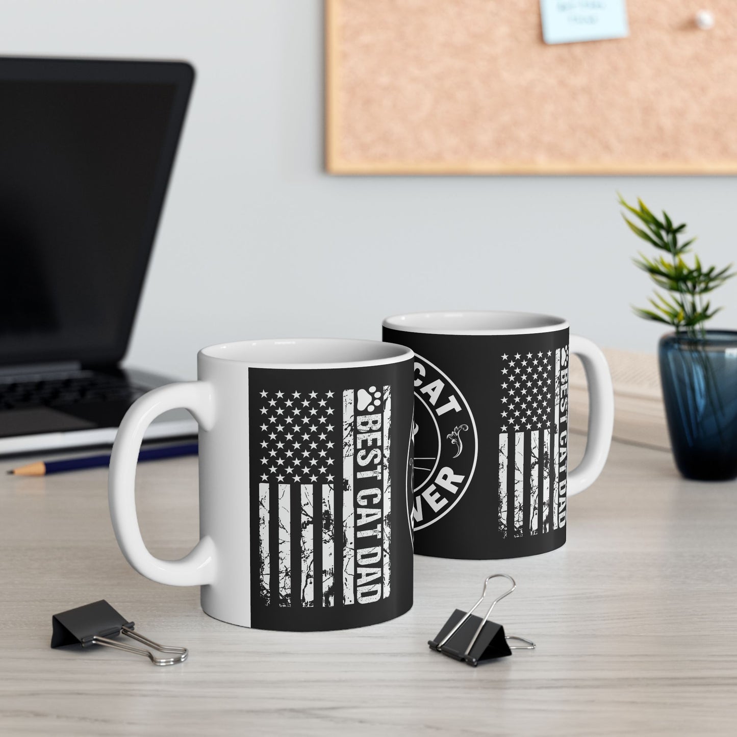 Best Cat Dad Ever Ceramic Mug