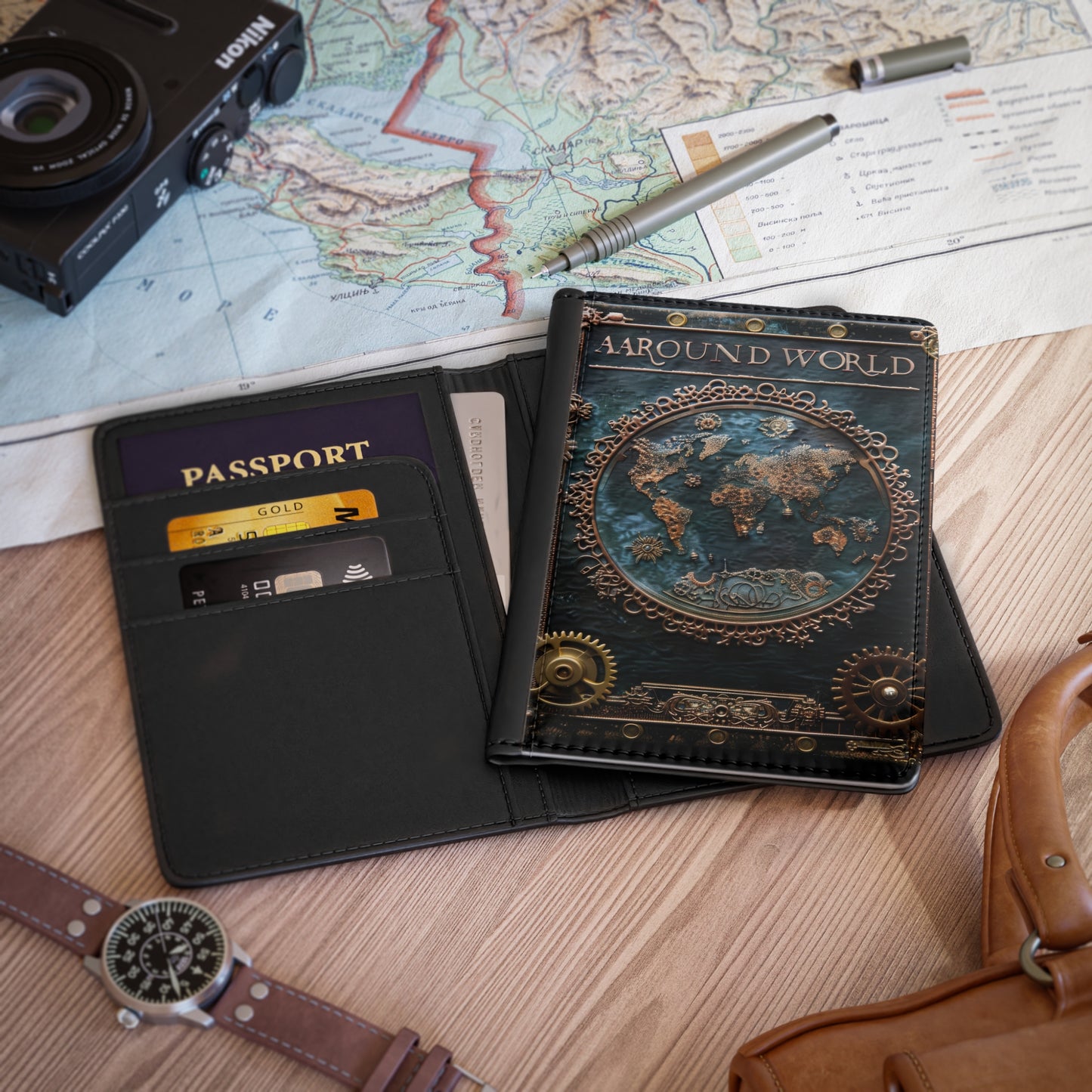Vintage Steampunk Passport Cover