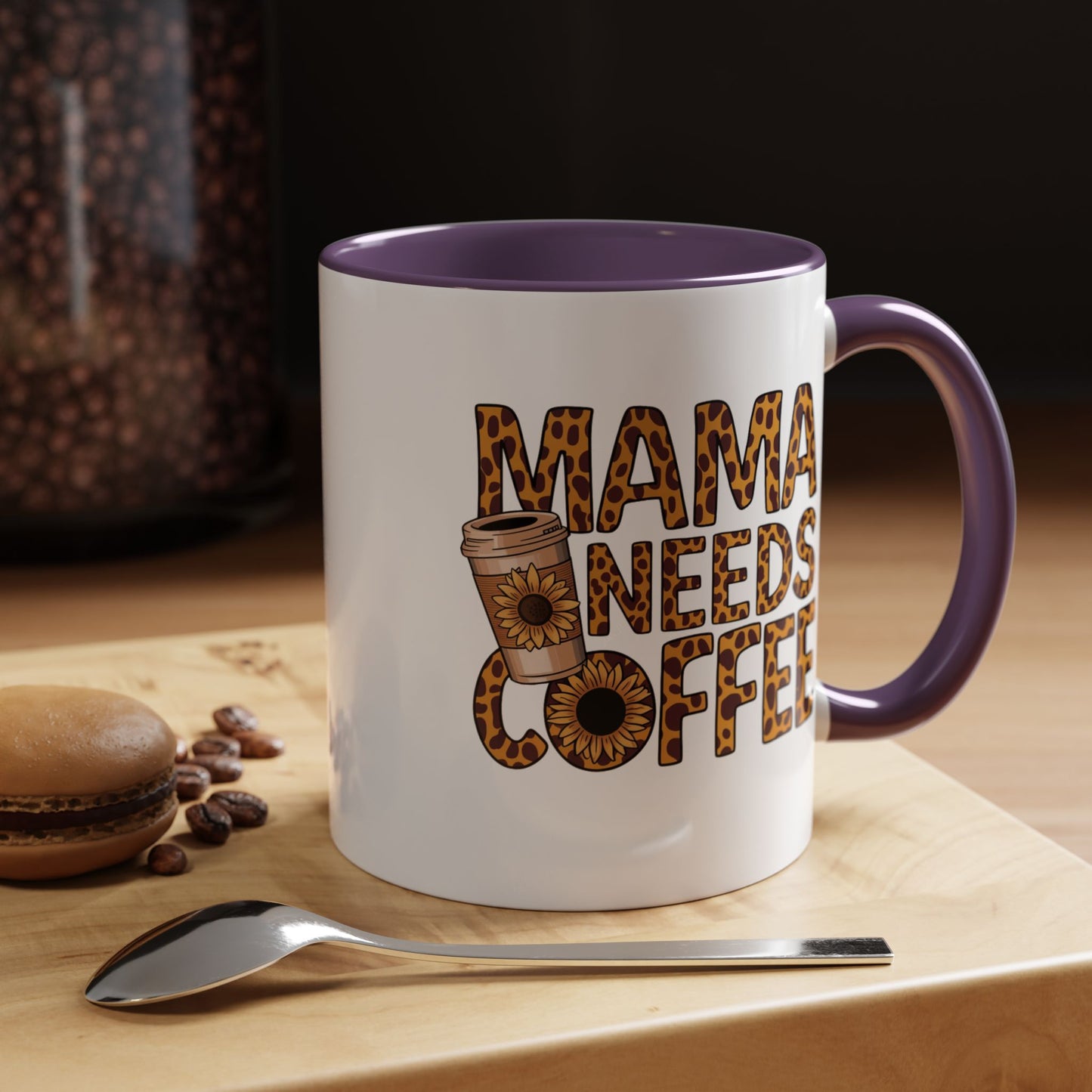 Mama Needs Coffee Accent Mug