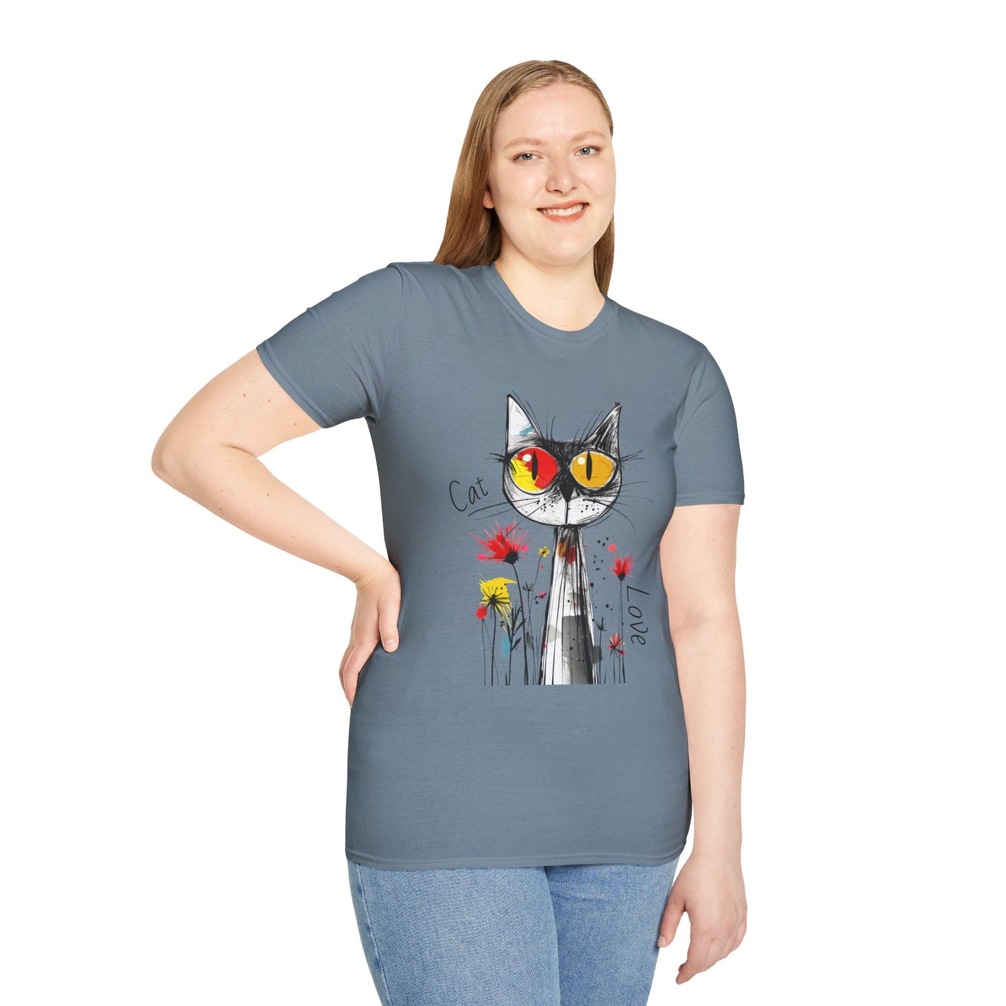 Cat Love Unisex Softstyle T-Shirt