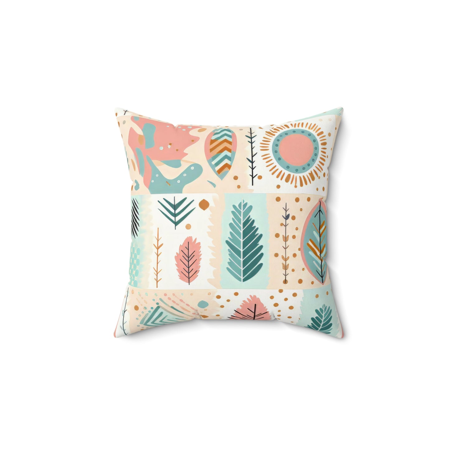 Boho Floral Square Pillow