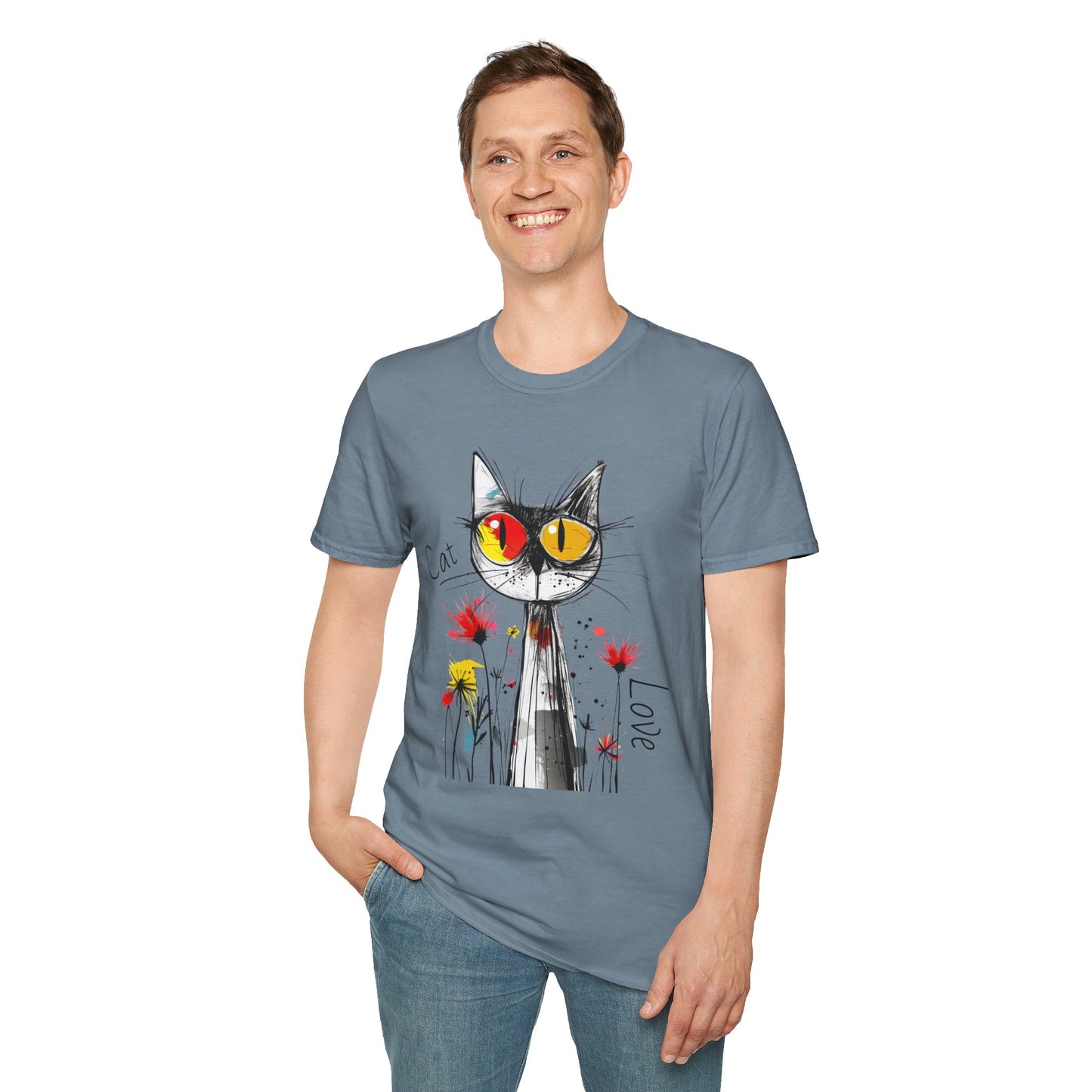 Cat Love Unisex Softstyle T-Shirt