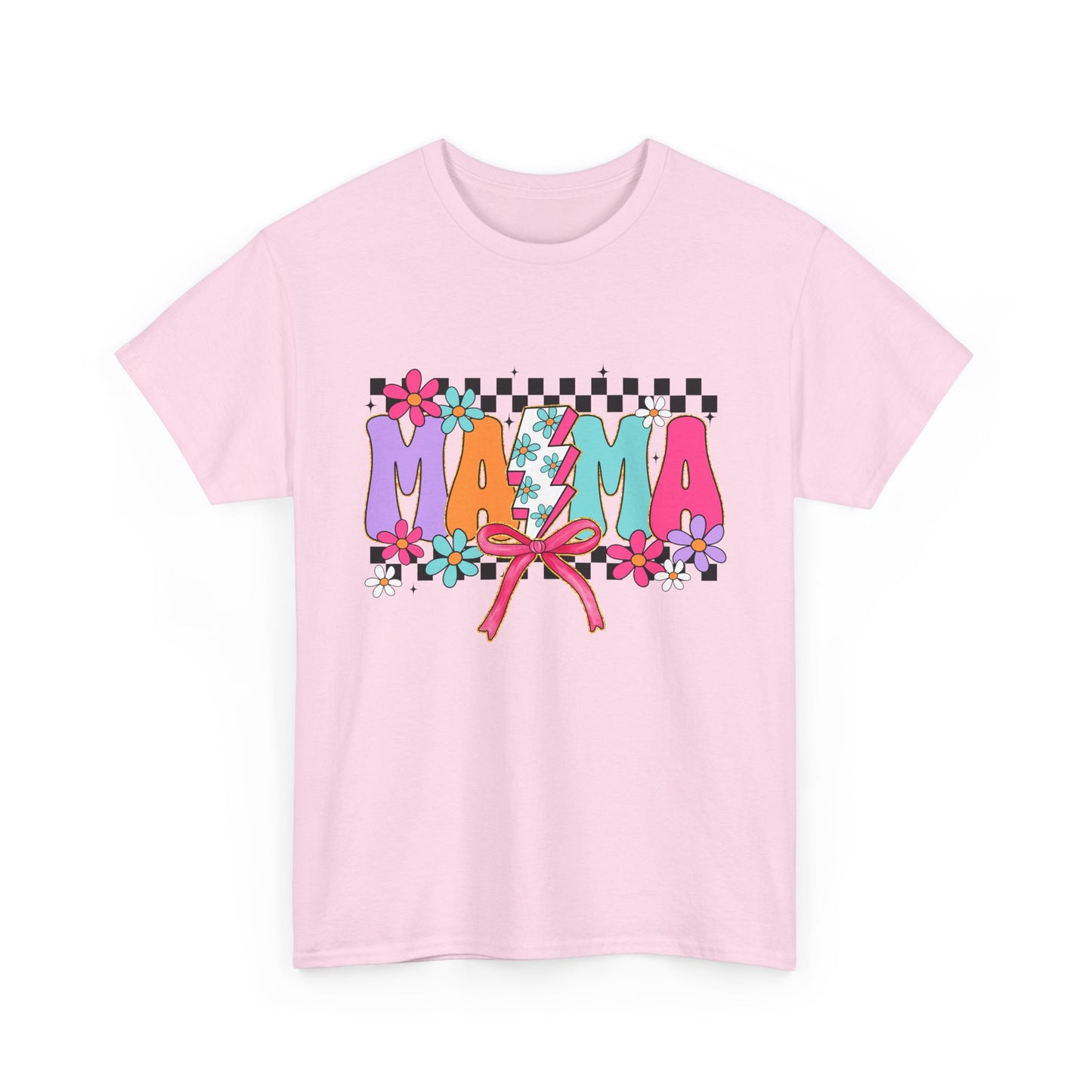 Colorful 'Mama' Floral Unisex Heavy Cotton Tee