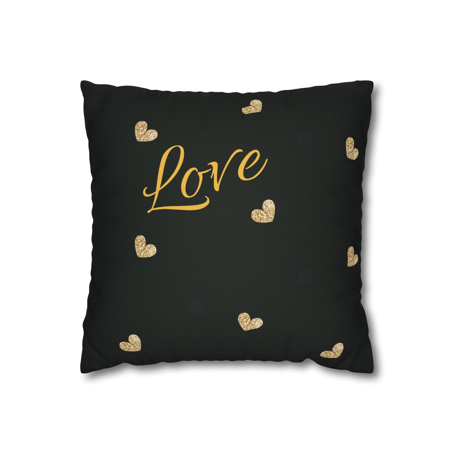 Love Hearts Spun Polyester Square Pillowcase