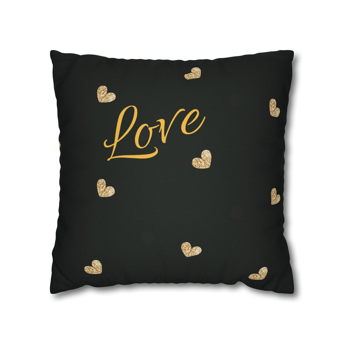 Love Hearts Spun Polyester Square Pillowcase