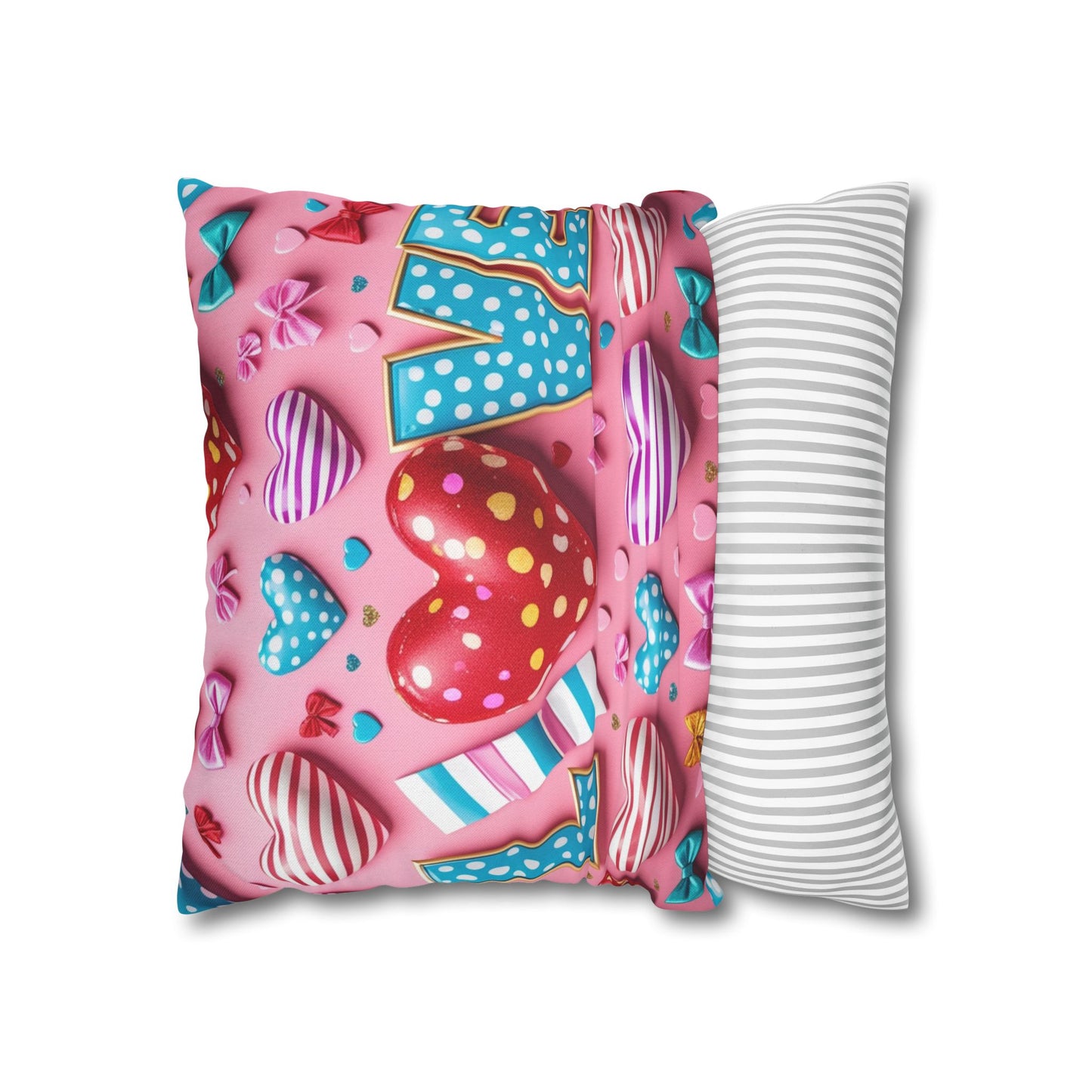 Colorful Love Heart Pillowcase