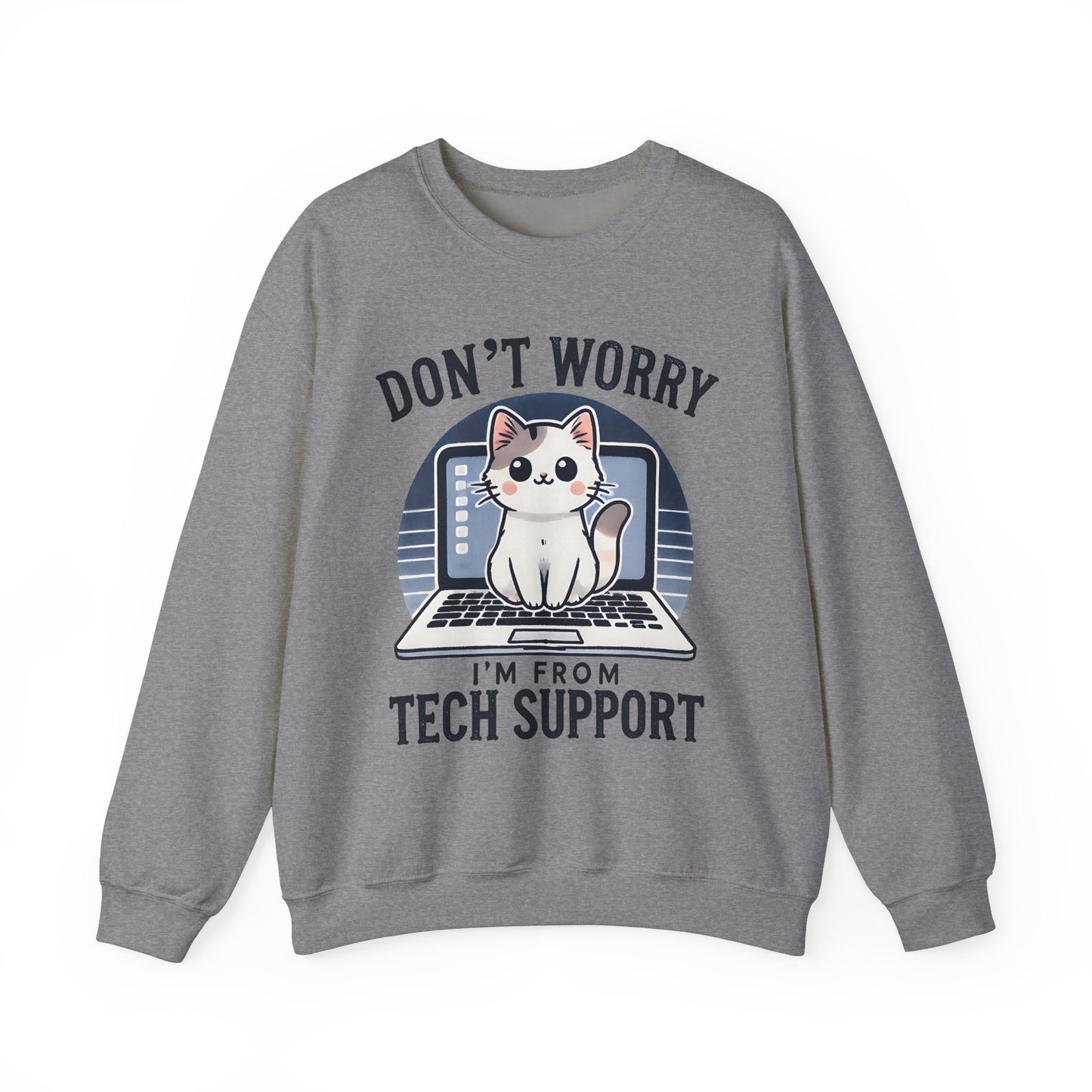 Cat Tech Support Crewneck Sweatshirt
