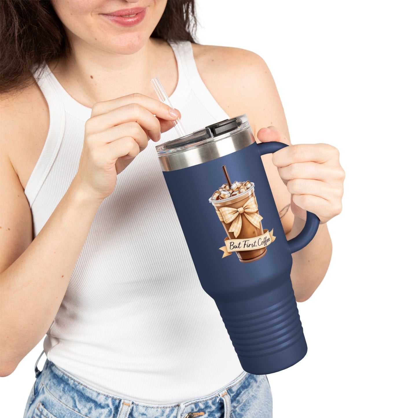 But First Coffee Insulated Travel Mug