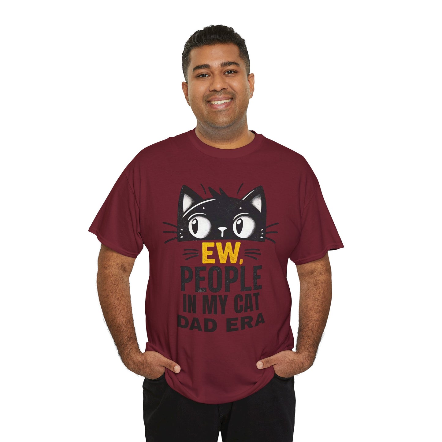 PEOPLE IN MY CAT DAD ERA Unisex Heavy Cotton Tee