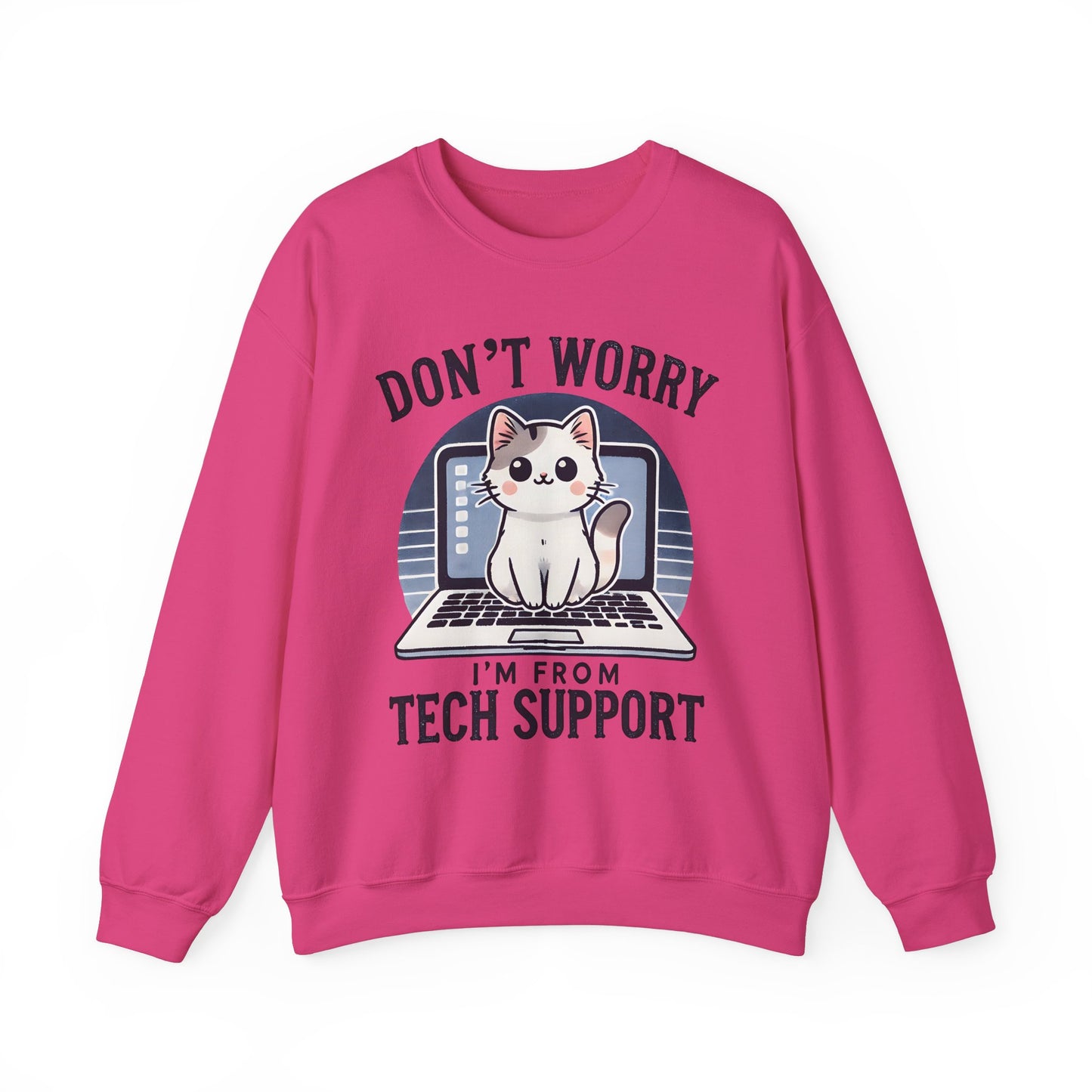 Cat Tech Support Crewneck Sweatshirt