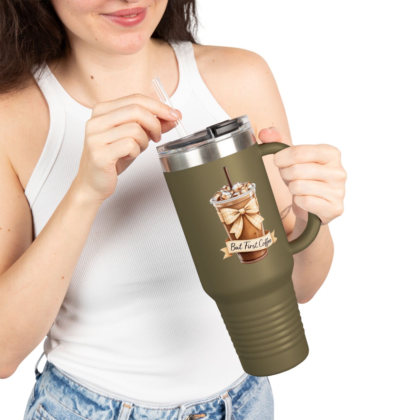 But First Coffee Insulated Travel Mug