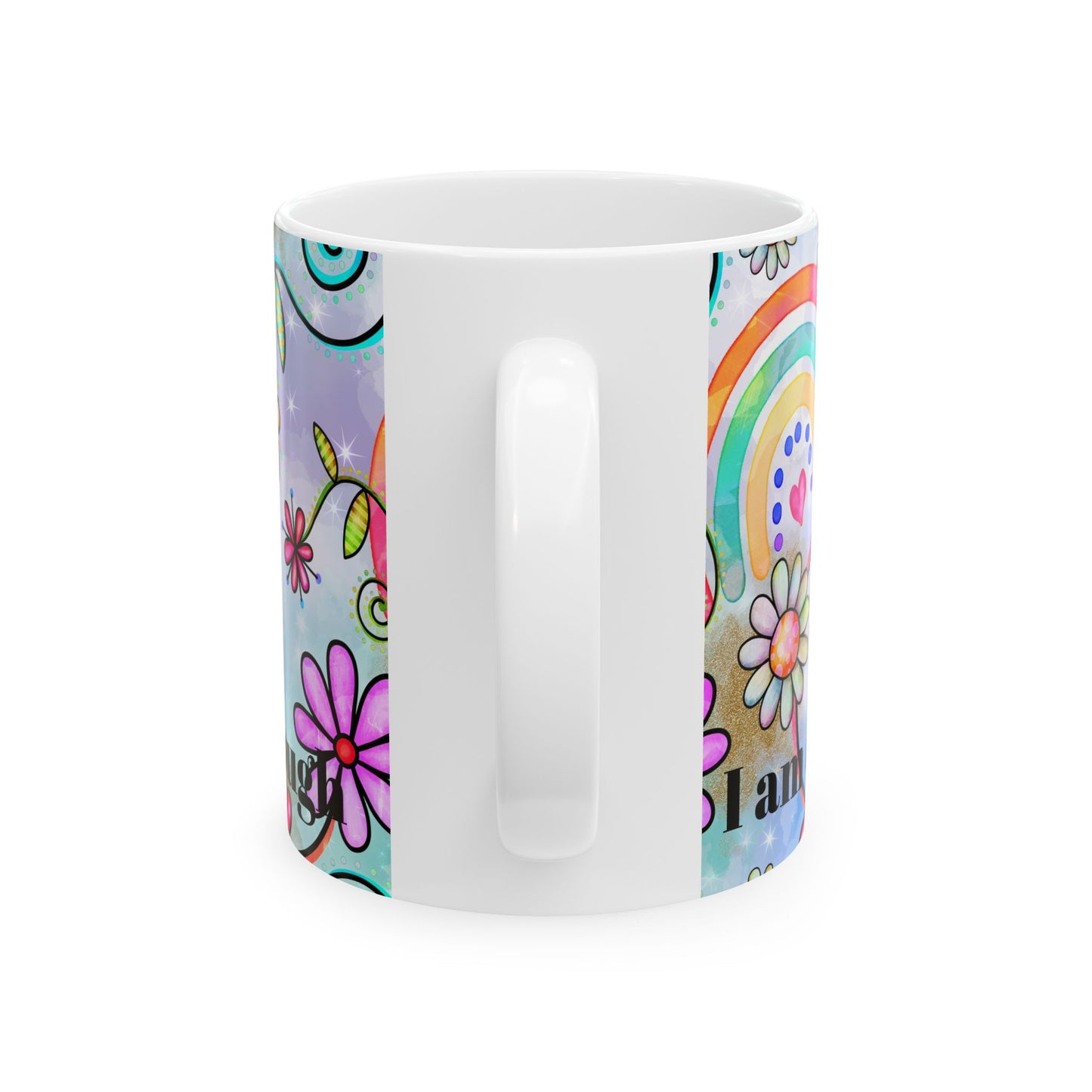 Colorful Inspirational Floral Ceramic Mug