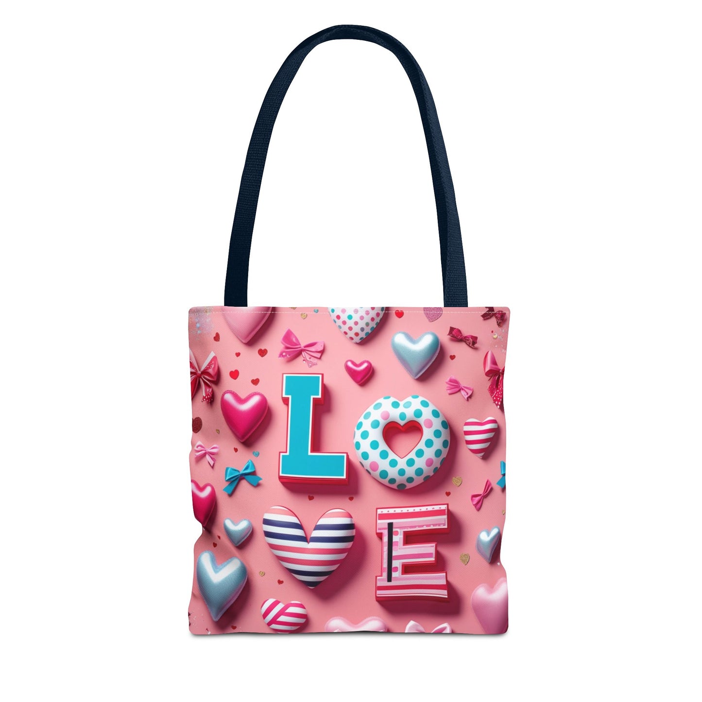 Colorful Love Hearts Tote Bag