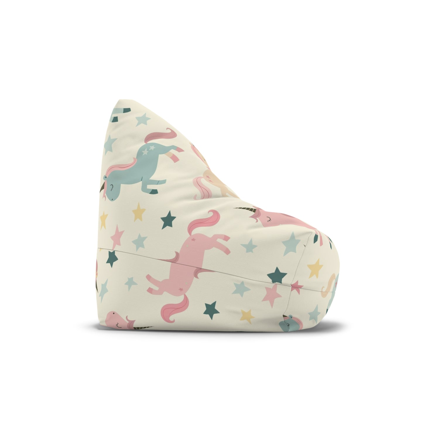 Unicorn-Themed Bean Bag Chair Cover for Kids' Playroom