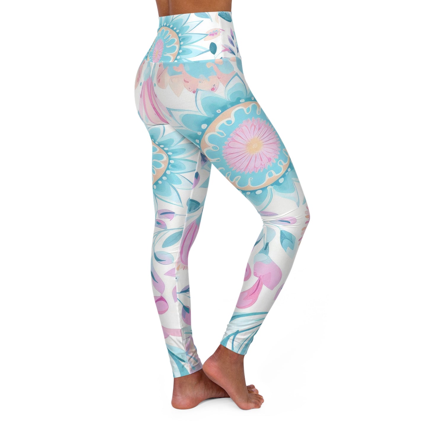 Floral High Waisted Yoga Leggings