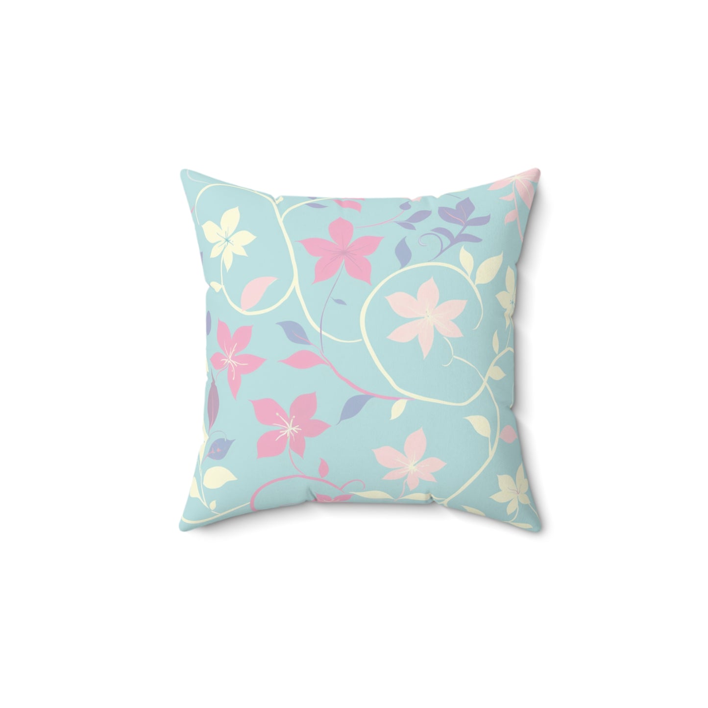 Love Never Fails Floral Square Pillow