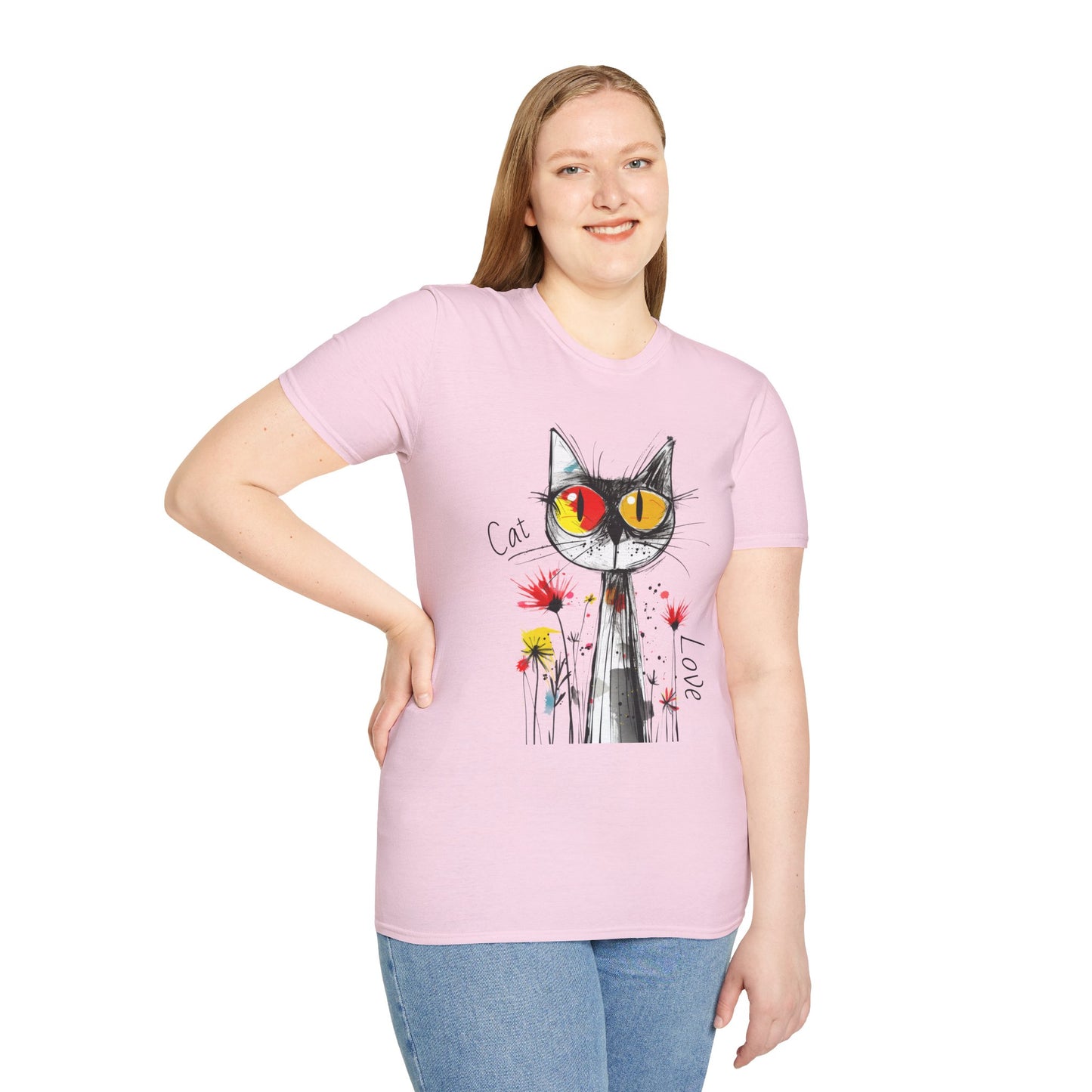 Cat Love Unisex Softstyle T-Shirt