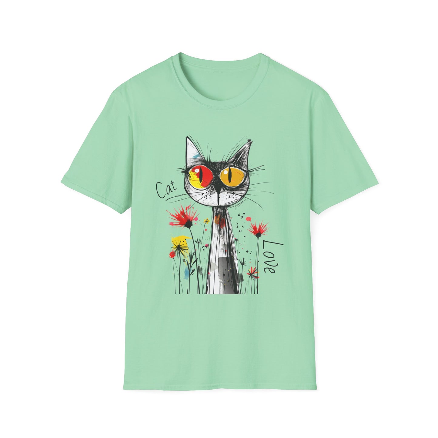 Cat Love Unisex Softstyle T-Shirt