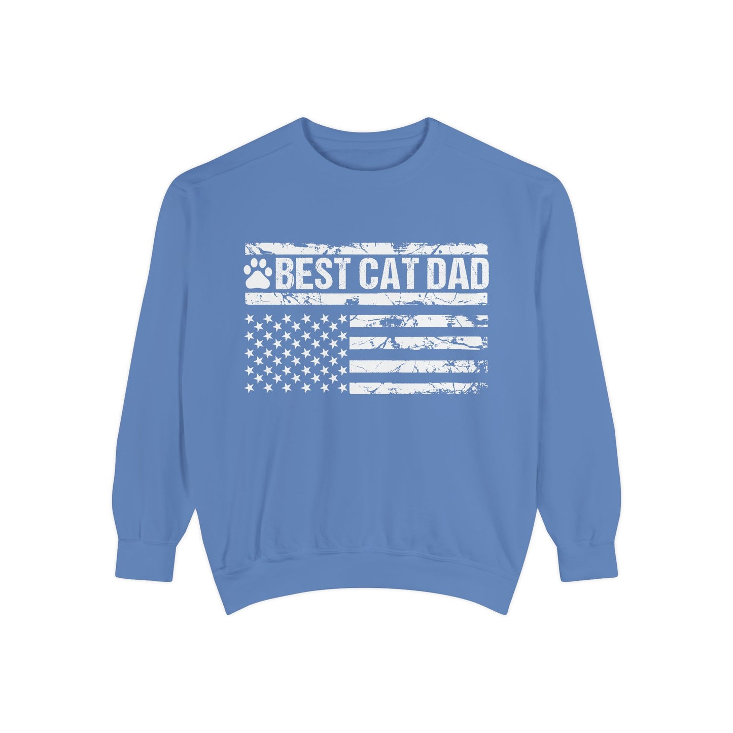 Best Cat Dad Unisex Garment-Dyed Sweatshirt