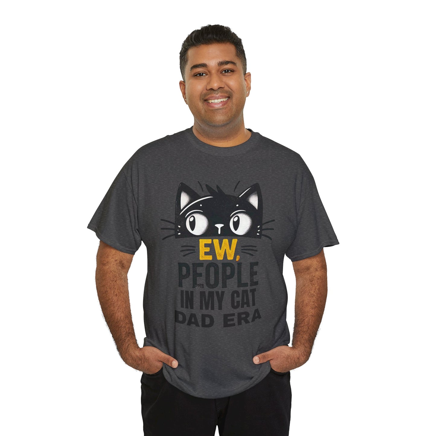 PEOPLE IN MY CAT DAD ERA Unisex Heavy Cotton Tee