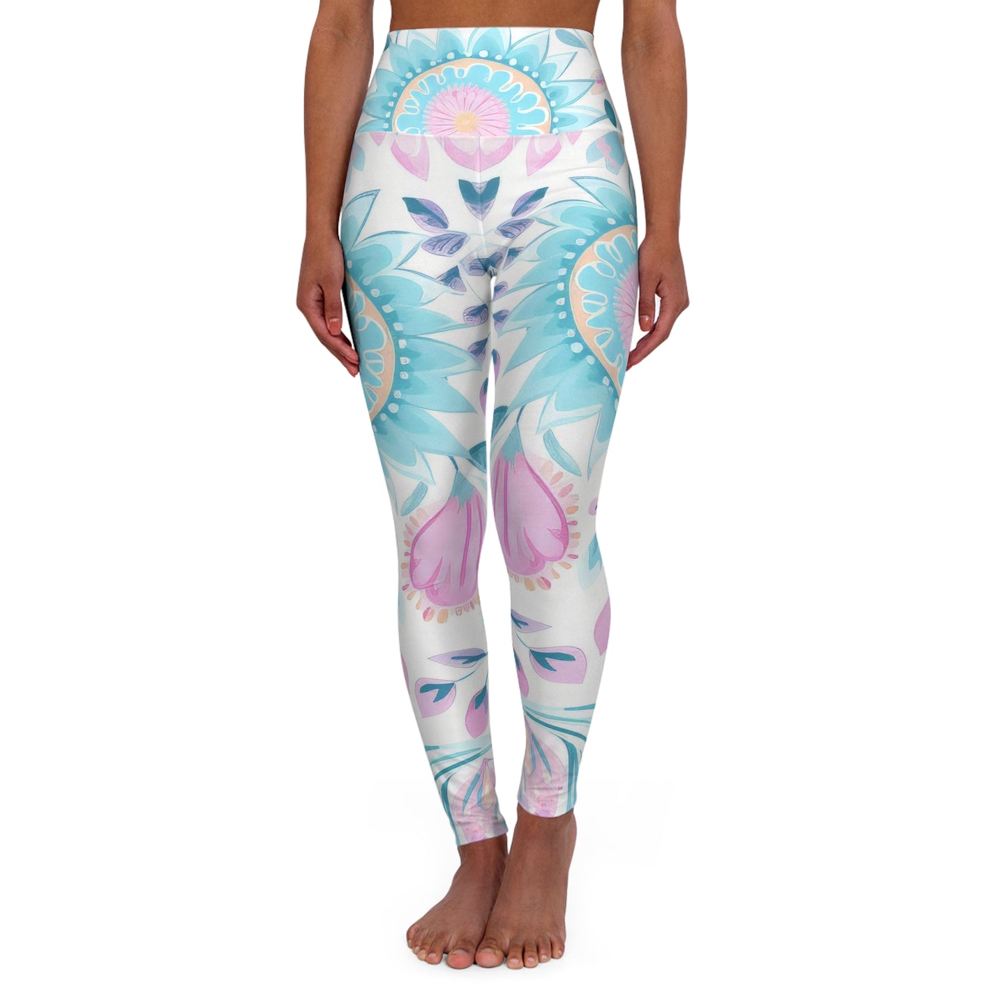 Floral High Waisted Yoga Leggings