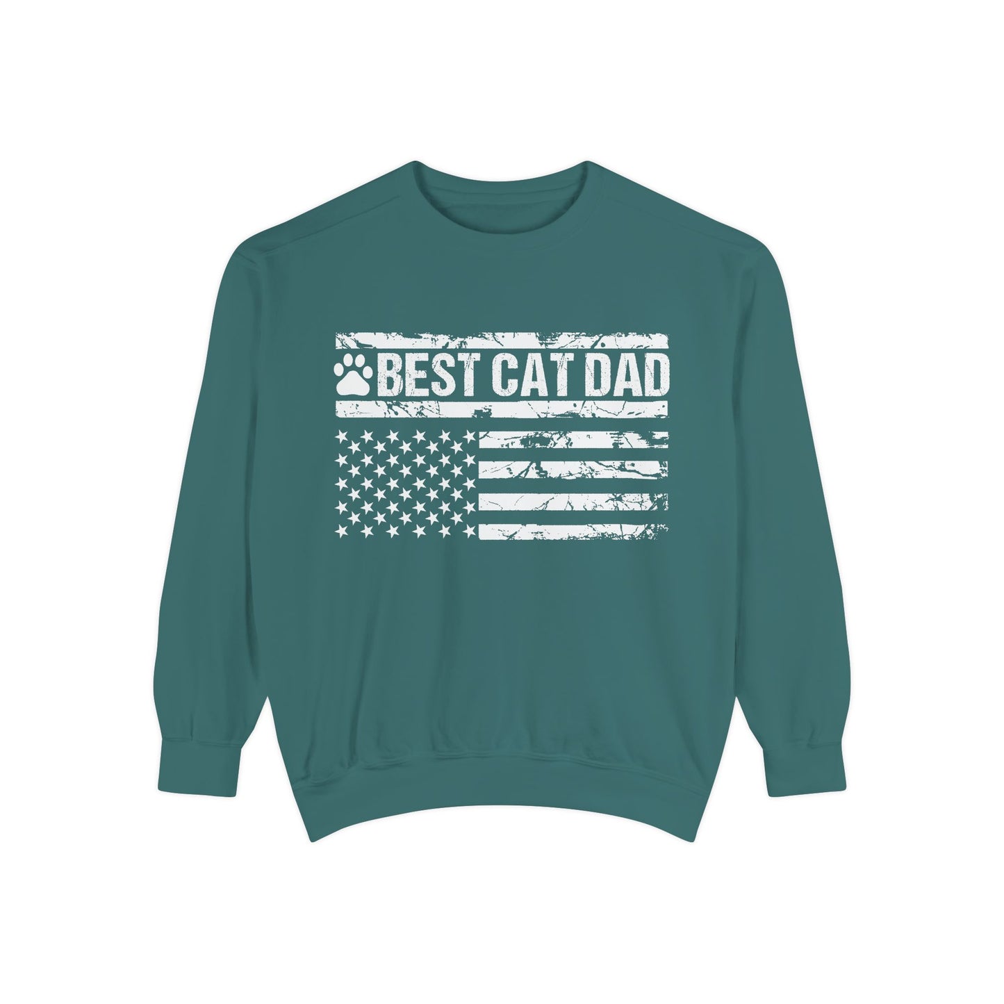 Best Cat Dad Unisex Garment-Dyed Sweatshirt