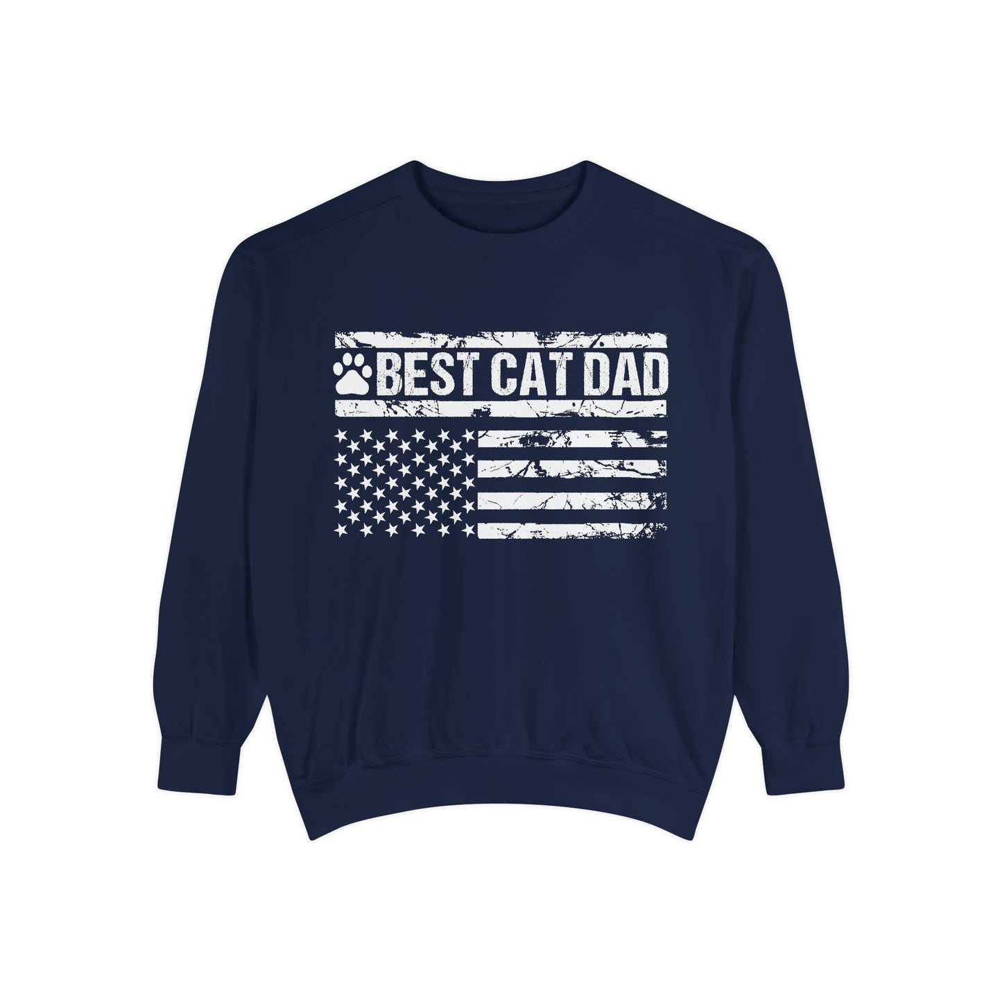 Best Cat Dad Unisex Garment-Dyed Sweatshirt