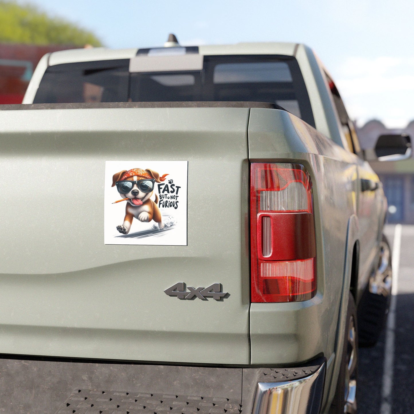 Fast But Not Furious Dog Car Magnet